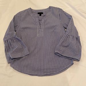 J. Crew Blue and White Striped Top